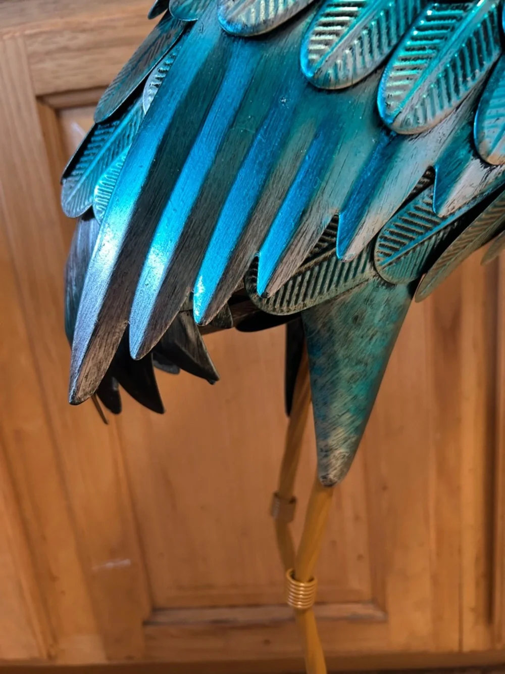 Evergreen Handcrafted Blue Heron Metal Statue-Life Size